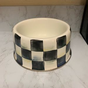 Mackenzie-Child’s medium Courtly Check dog bowl